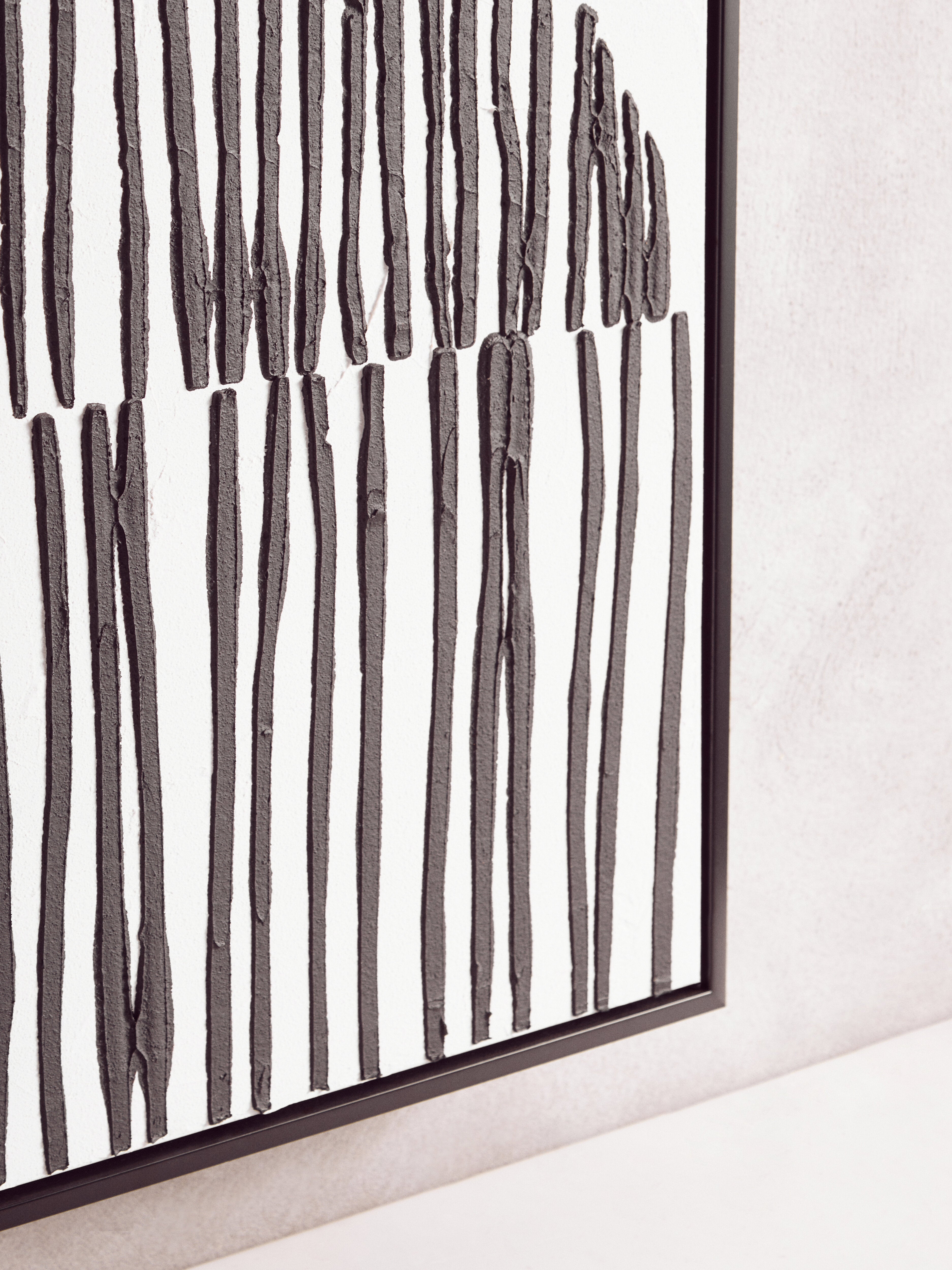 Noah Black & White Abstract Textured Wall Art